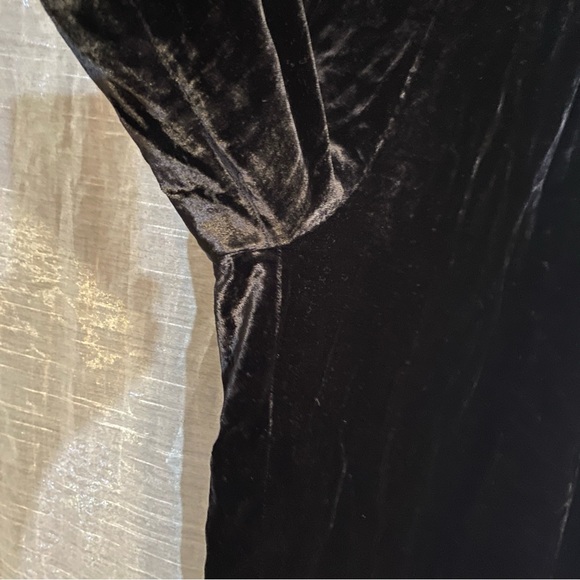 Massimo Dutti SZ 8 GUC, non stretch baggy crushed velvet trousers, side zip - Picture 13 of 14